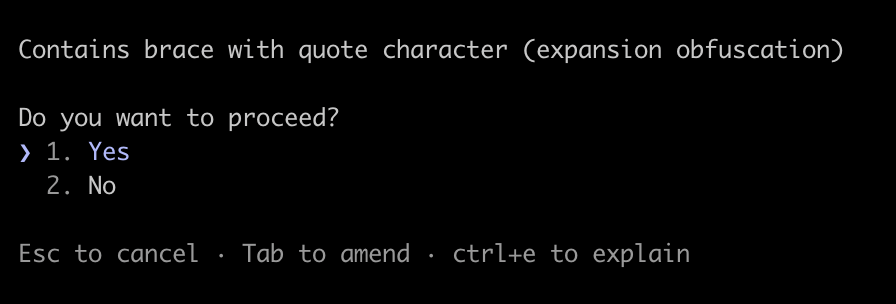 claude code terminal permission prompt